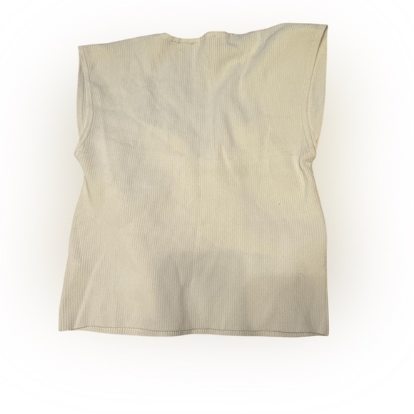 House of Harlow 1960|  cap sleeve ribbed crop top | Color: Cream | Size: M - Picture 5 of 8